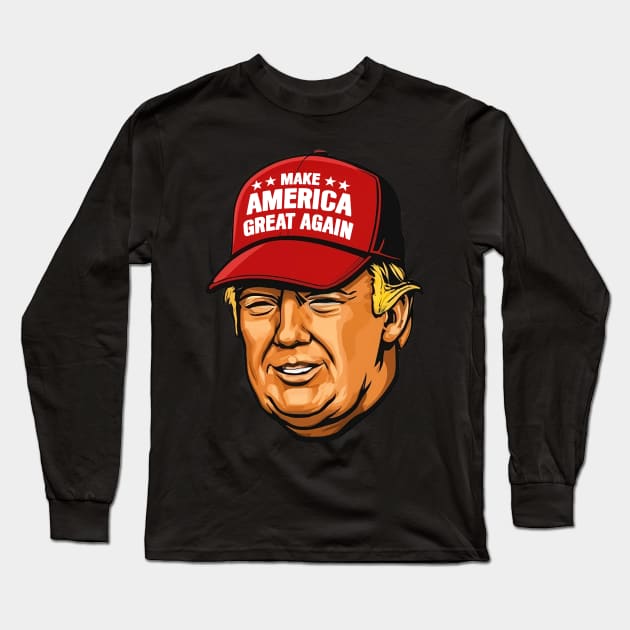 Make America Great Again Trump Long Sleeve T-Shirt by Plushism